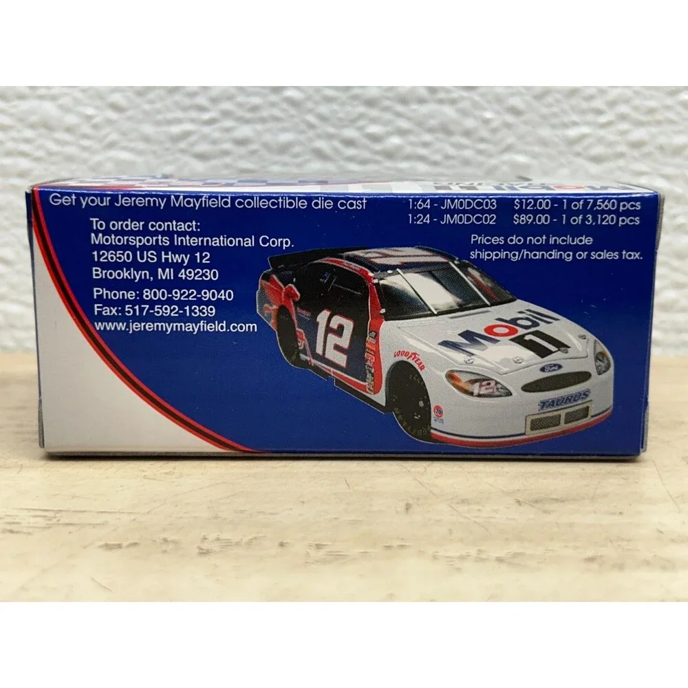 Vtg 2000 Diecast Mobil 1 Jeremy Mayfield Racing Car Ford Taurus # 12 Scale 1:64